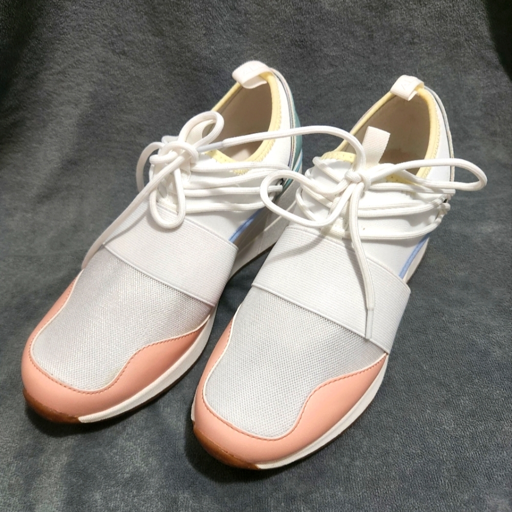 ALDO Women’s Sneakers White Pink Green Colorblock Size 8